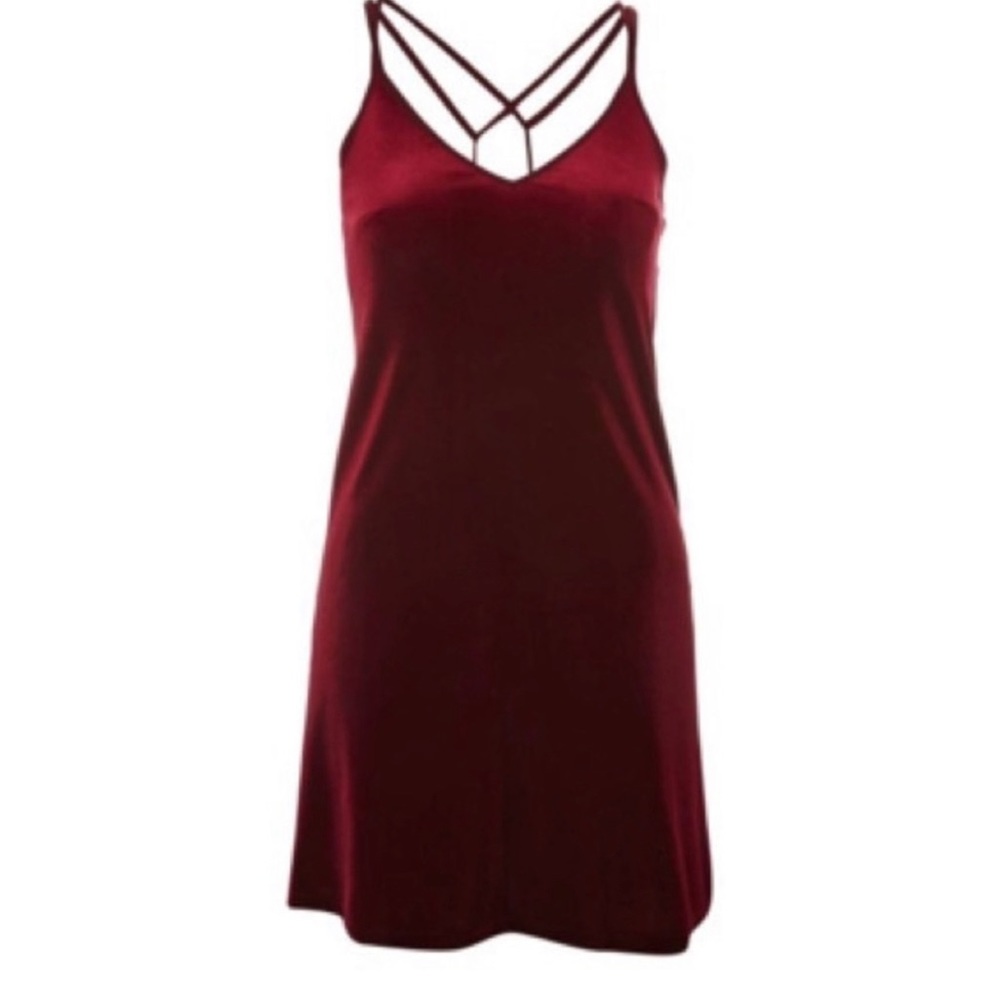 Red velvet dress